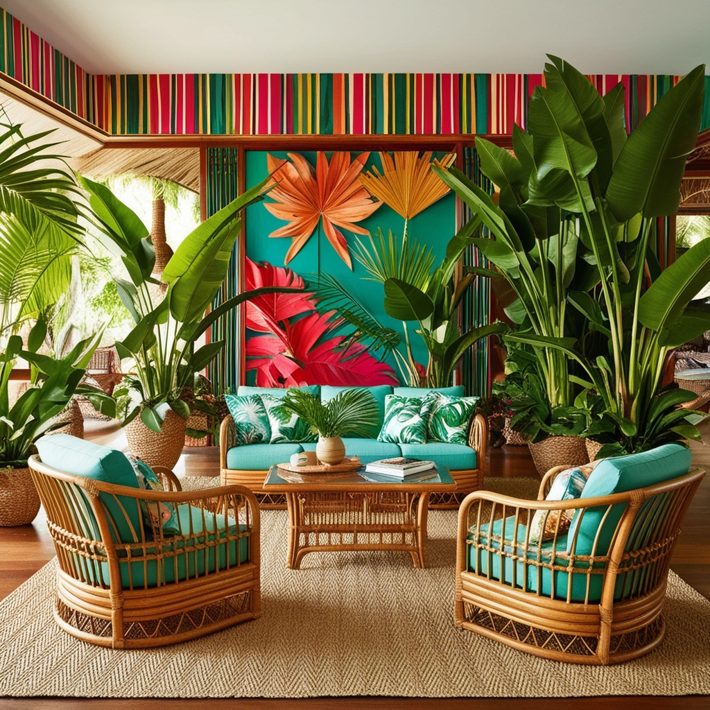 Tropical Interior Design Ideas - Best solution from Paintit.ai - 2