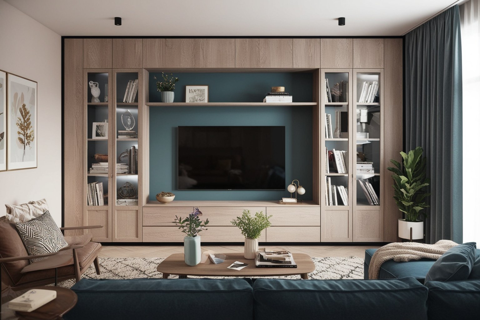 Best TV Unit Interior Design Ideas - Transform Your Space | Paintit.ai - 1