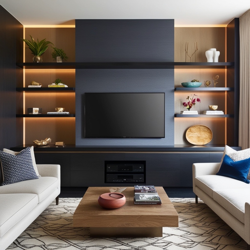 Best TV Wall Interior Design Ideas - Get Inspired Now | Paintit.ai - 2