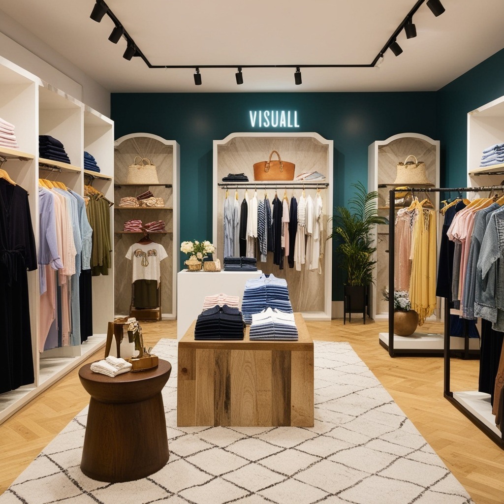 Best Visual Merchandising Small Cloth Shop Interior Design Ideas - Get Inspired | Paintit.ai - 2
