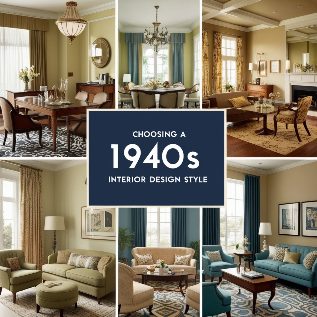 1940s Interior Design Style – Creative Home Decor Inspiration & Ideas | Paintit.ai - 2