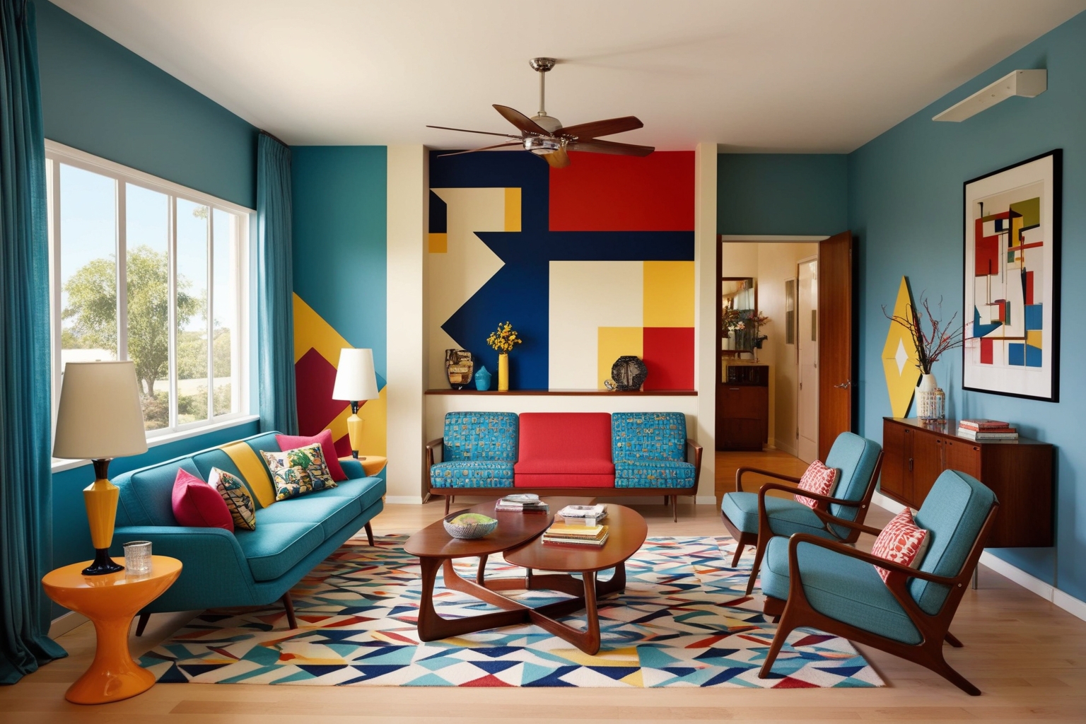 50s Style Interior Design – Creative Ideas & Tips for Your Home | Paintit.ai - 1