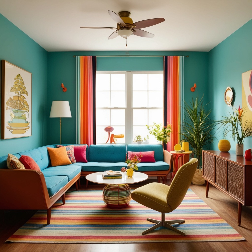 70s Style Interior Design - Explore Inspiring Ideas Now | Paintit.ai - 2