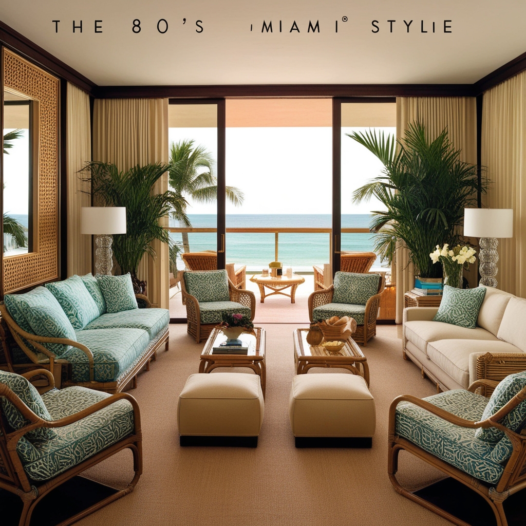 80's Miami Style Interior Design – Creative Ideas & Inspiration | Paintit.ai - 5