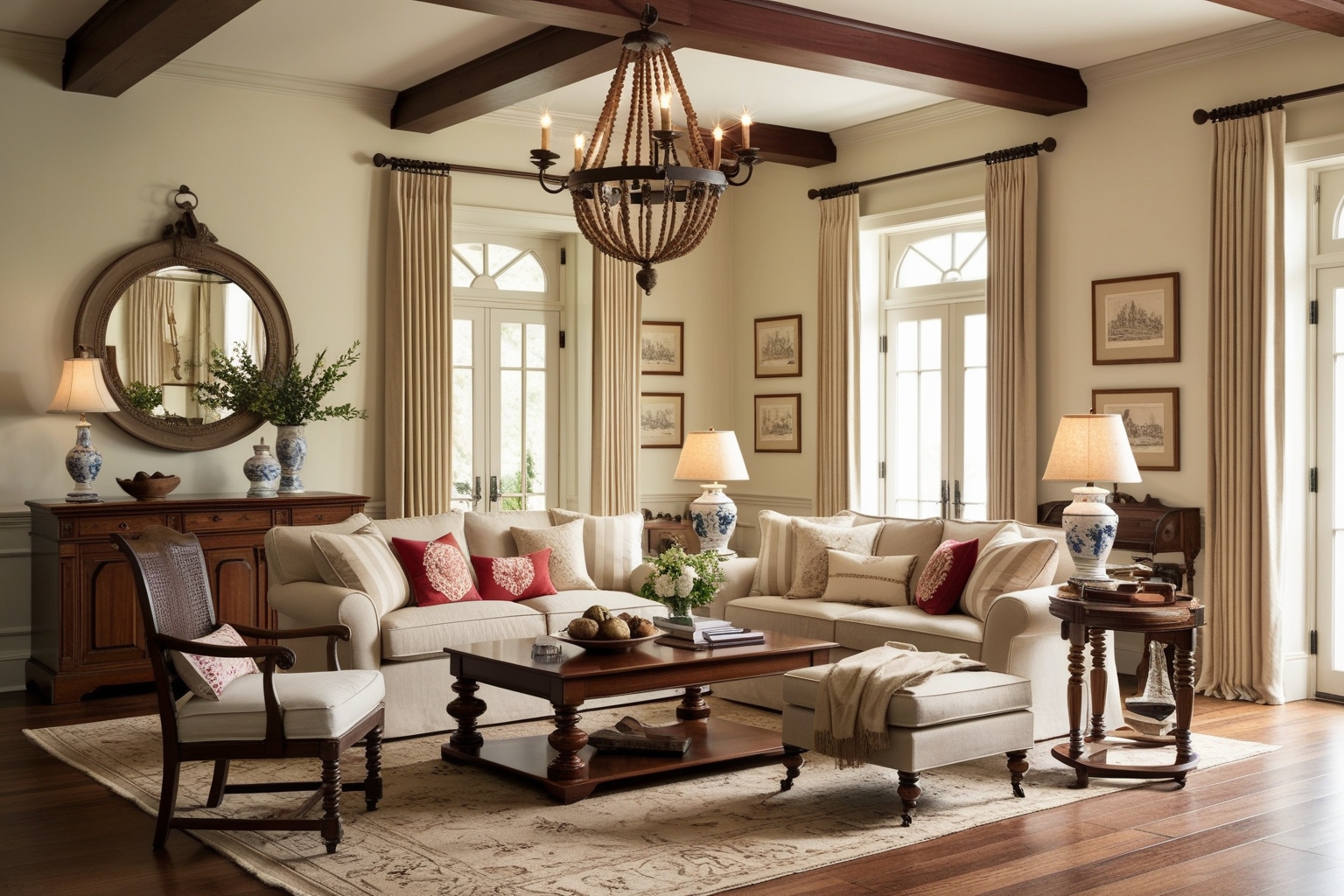 
American Colonial Style Interior Design – Elevate Your Space with Inspiring Ideas | Paintit.ai
 - 1