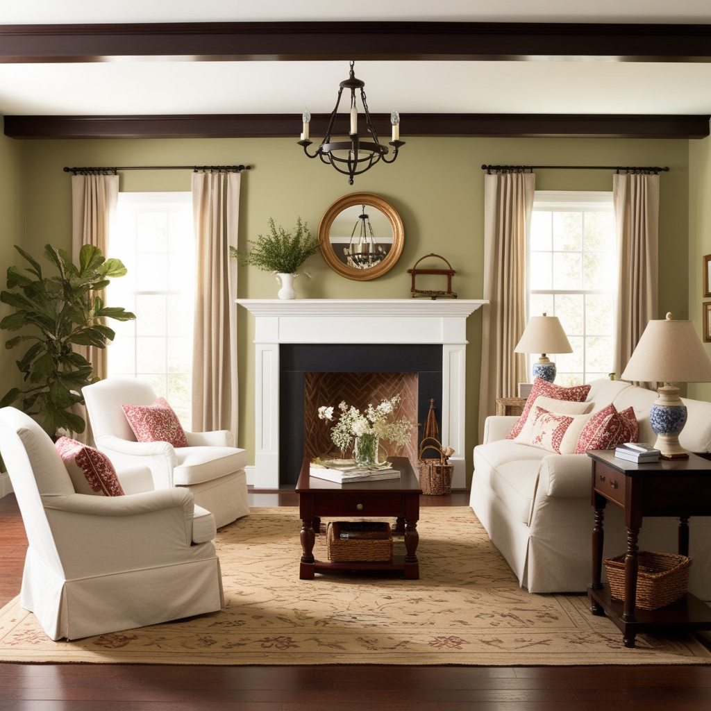 
American Colonial Style Interior Design – Elevate Your Space with Inspiring Ideas | Paintit.ai
 - 6
