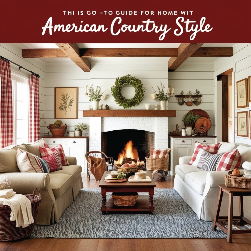 American Country Style Interior Design - Explore Charming Ideas | Paintit.ai - 2