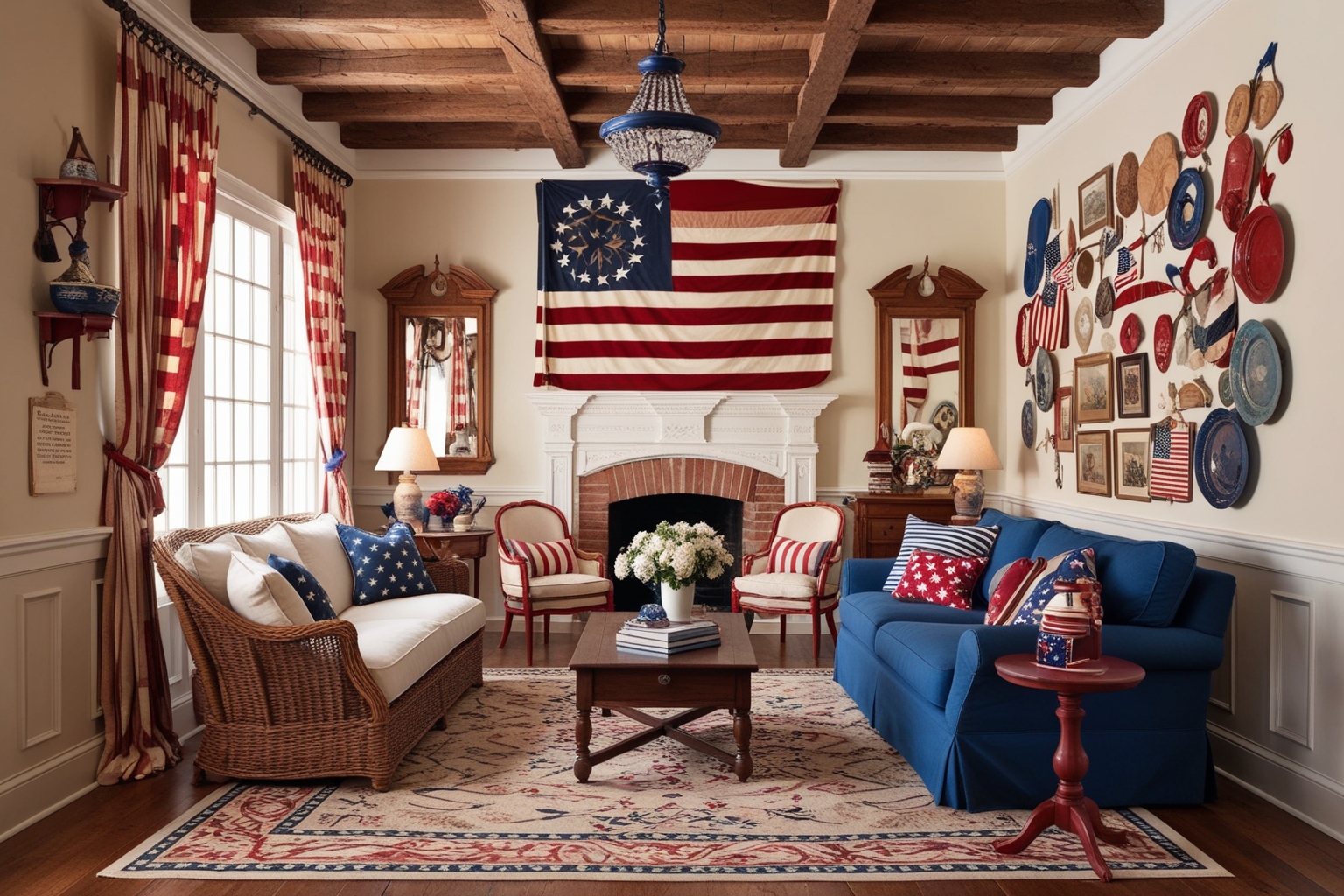 Americana Style Interior Design – Creative Home Decor Ideas & Tips | Paintit.ai - 1