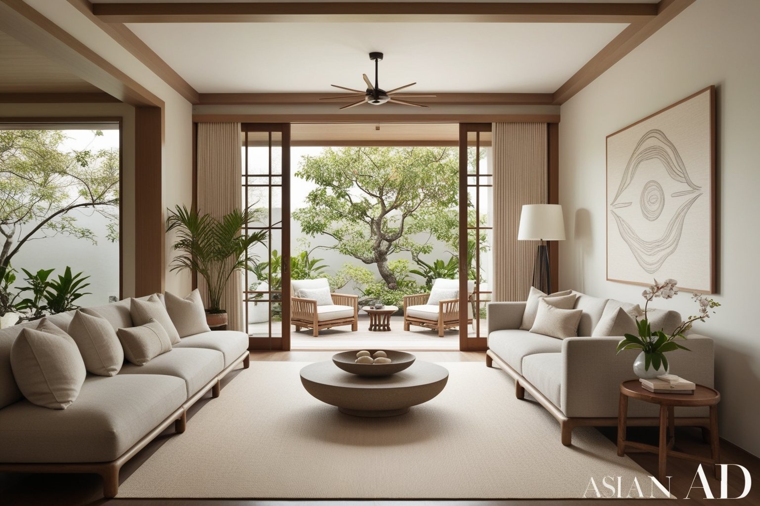 Asian Zen Interior Design Style - Discover Calming Ideas | Paintit.ai - 1