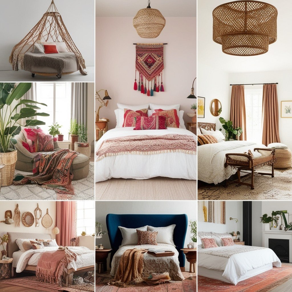 Bohemian Style Interior Design Bedroom - Explore Creative Ideas | Paintit.ai - 20