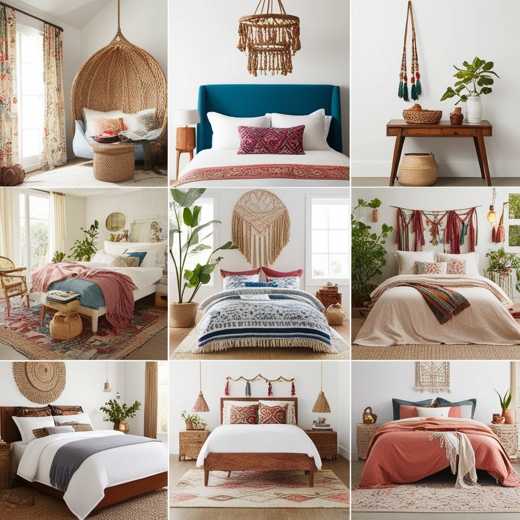 Bohemian Style Interior Design Bedroom - Explore Creative Ideas | Paintit.ai - 2