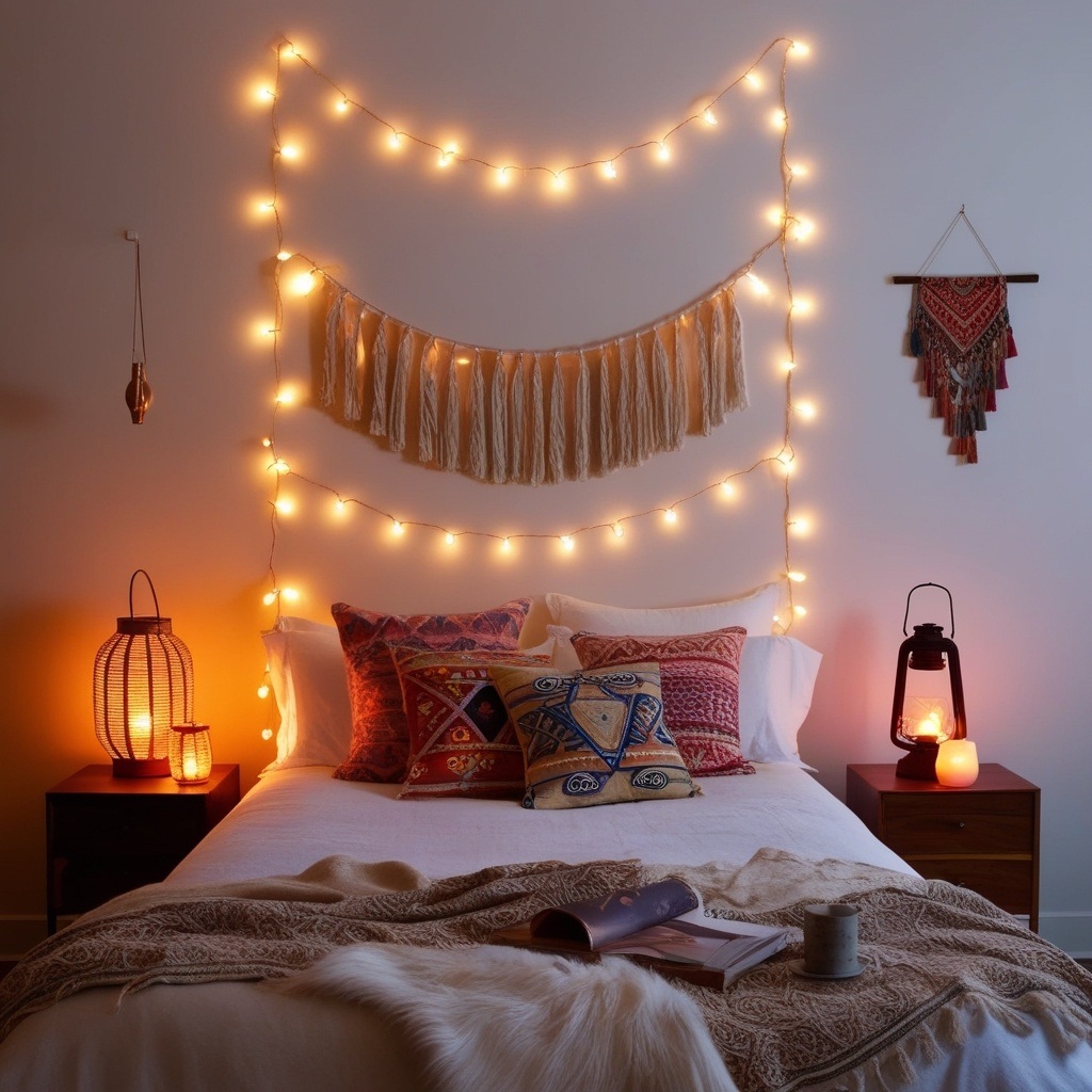 Bohemian Style Interior Design Bedroom - Explore Creative Ideas | Paintit.ai - 11