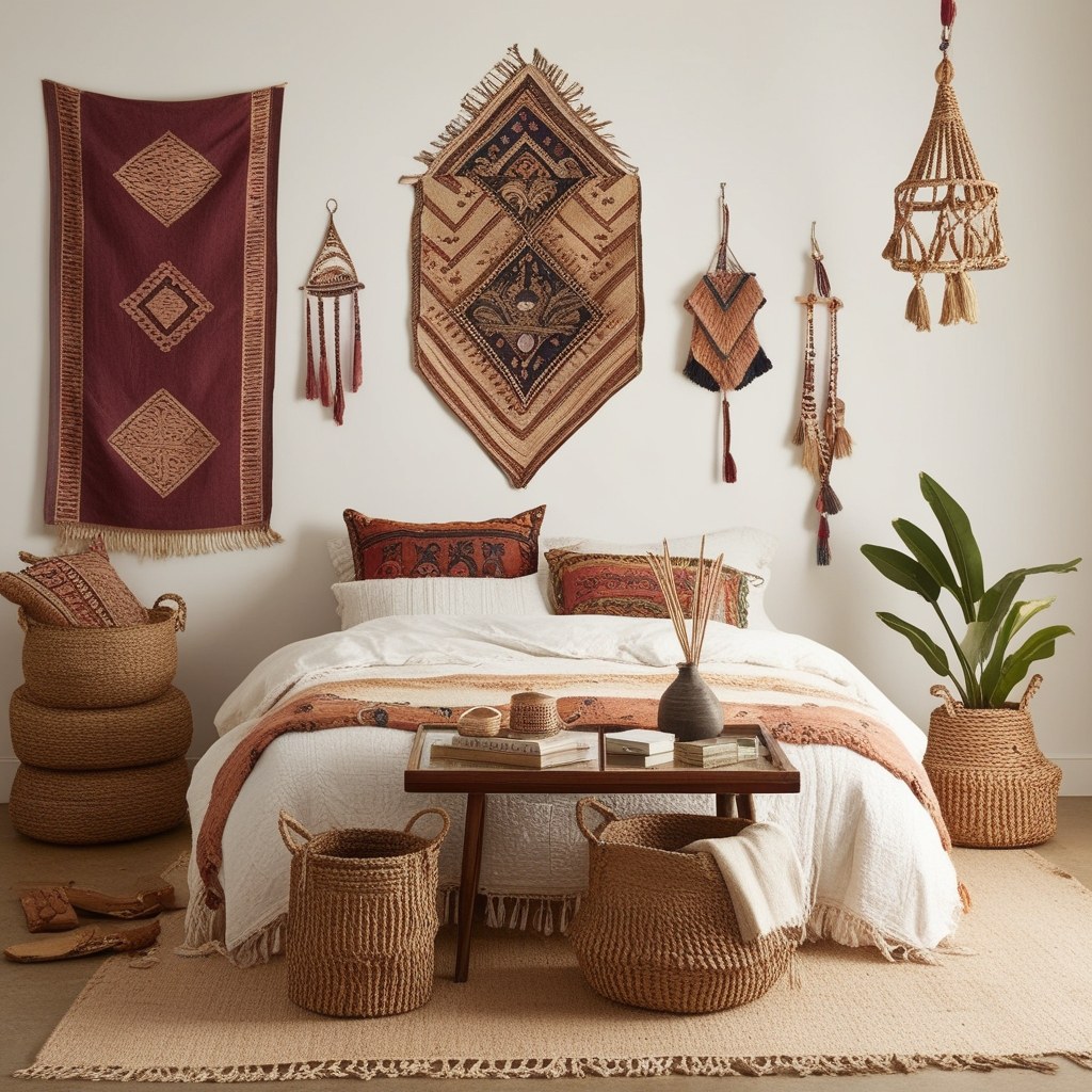 Bohemian Style Interior Design Bedroom - Explore Creative Ideas | Paintit.ai - 19