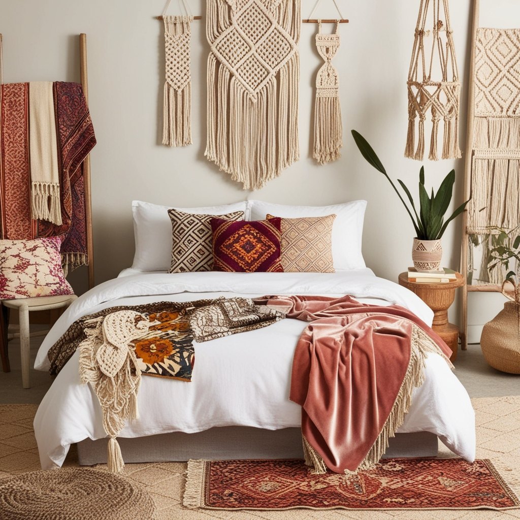 Bohemian Style Interior Design Bedroom - Explore Creative Ideas | Paintit.ai - 3
