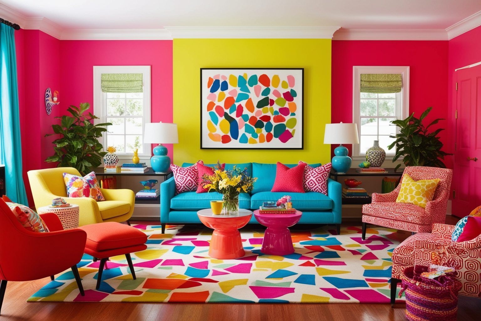 Bright Color Interior Design Style - Explore Bold Looks Now | Paintit.ai - 1