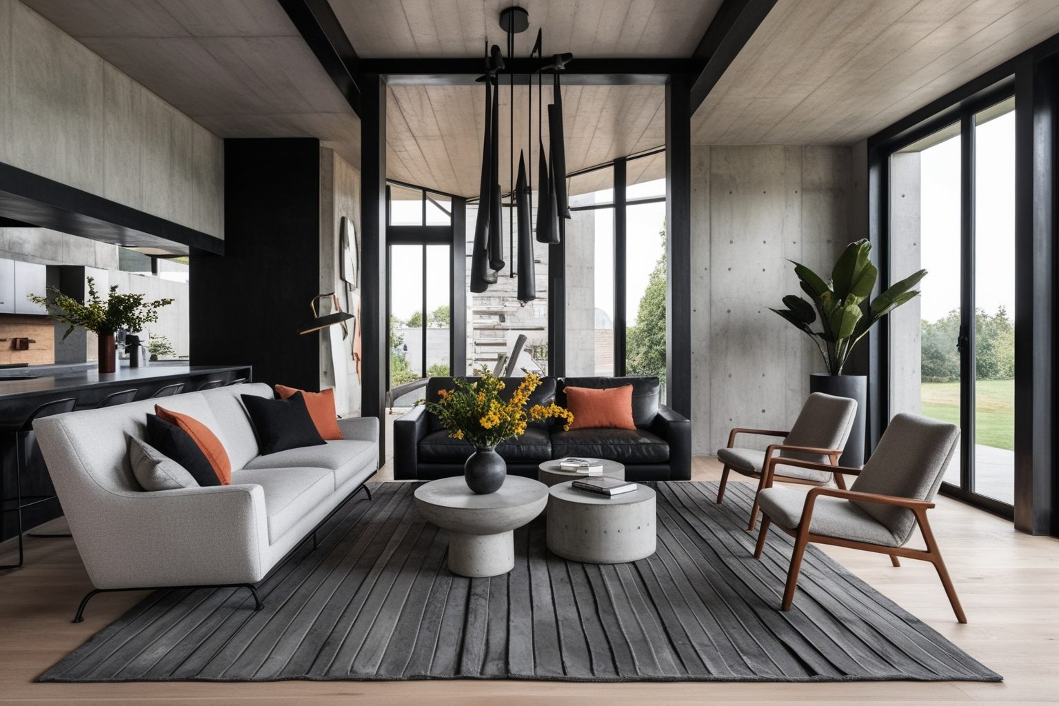 Brutalist Interior Design Style - Explore Modern Living Ideas | Paintit.ai - 1