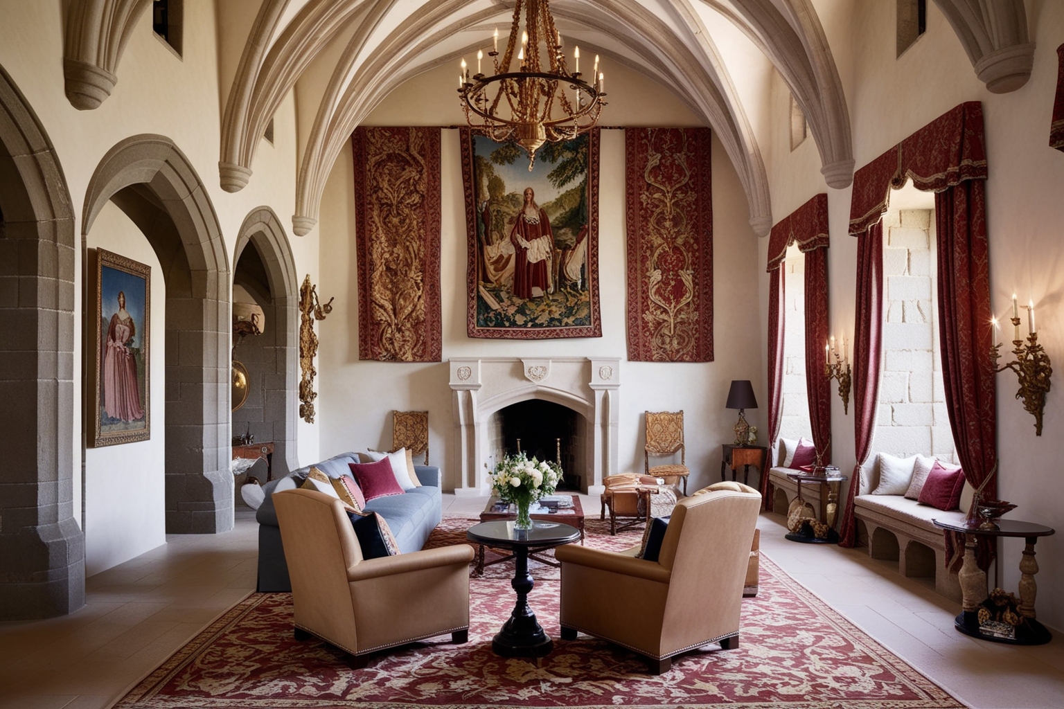 
Castle Style Interior Design – Captivating Decor Ideas & Expert Tips | Paintit.ai
 - 1