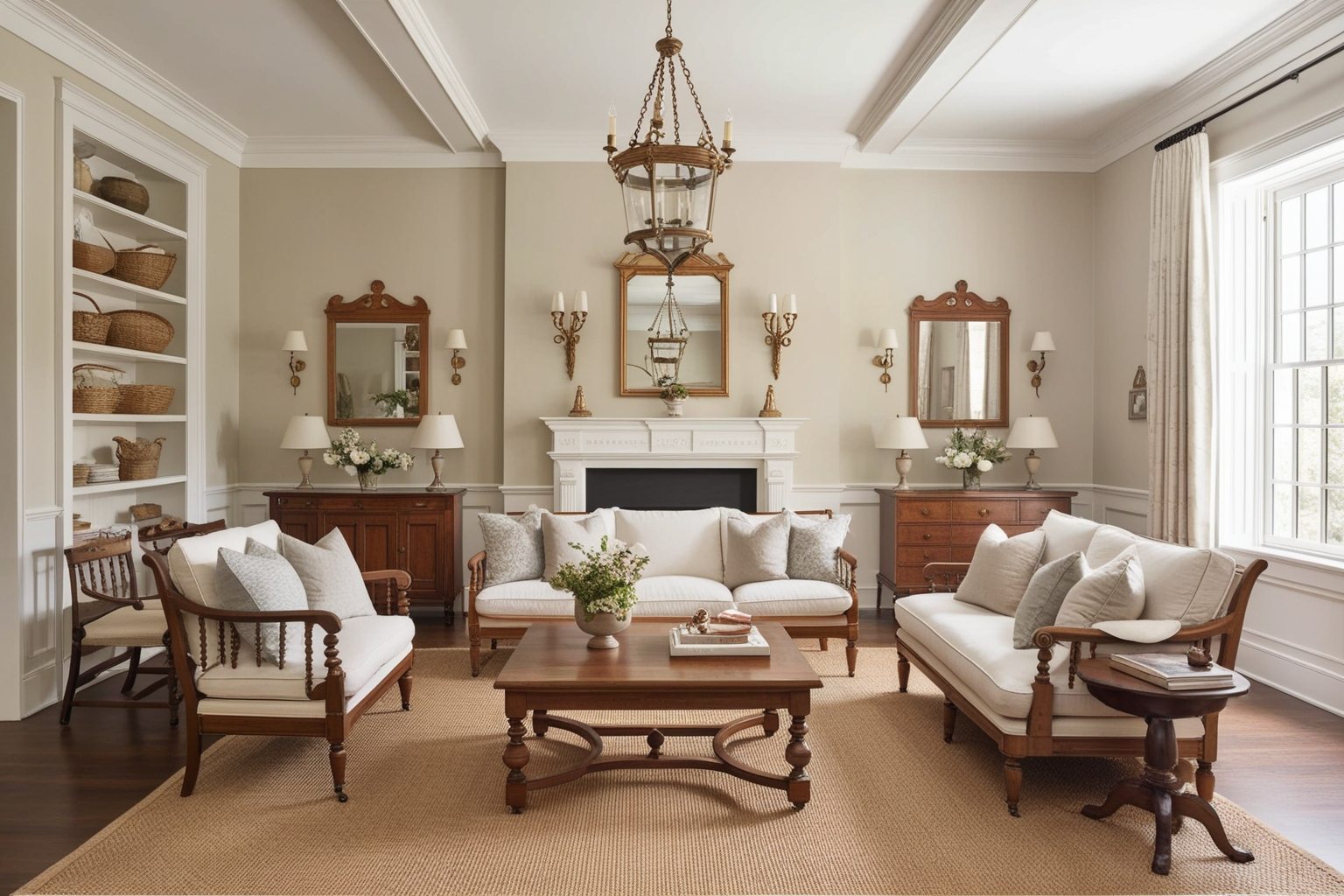 Colonial Interior Design Style - Explore Refined Spaces | Paintit.ai - 1