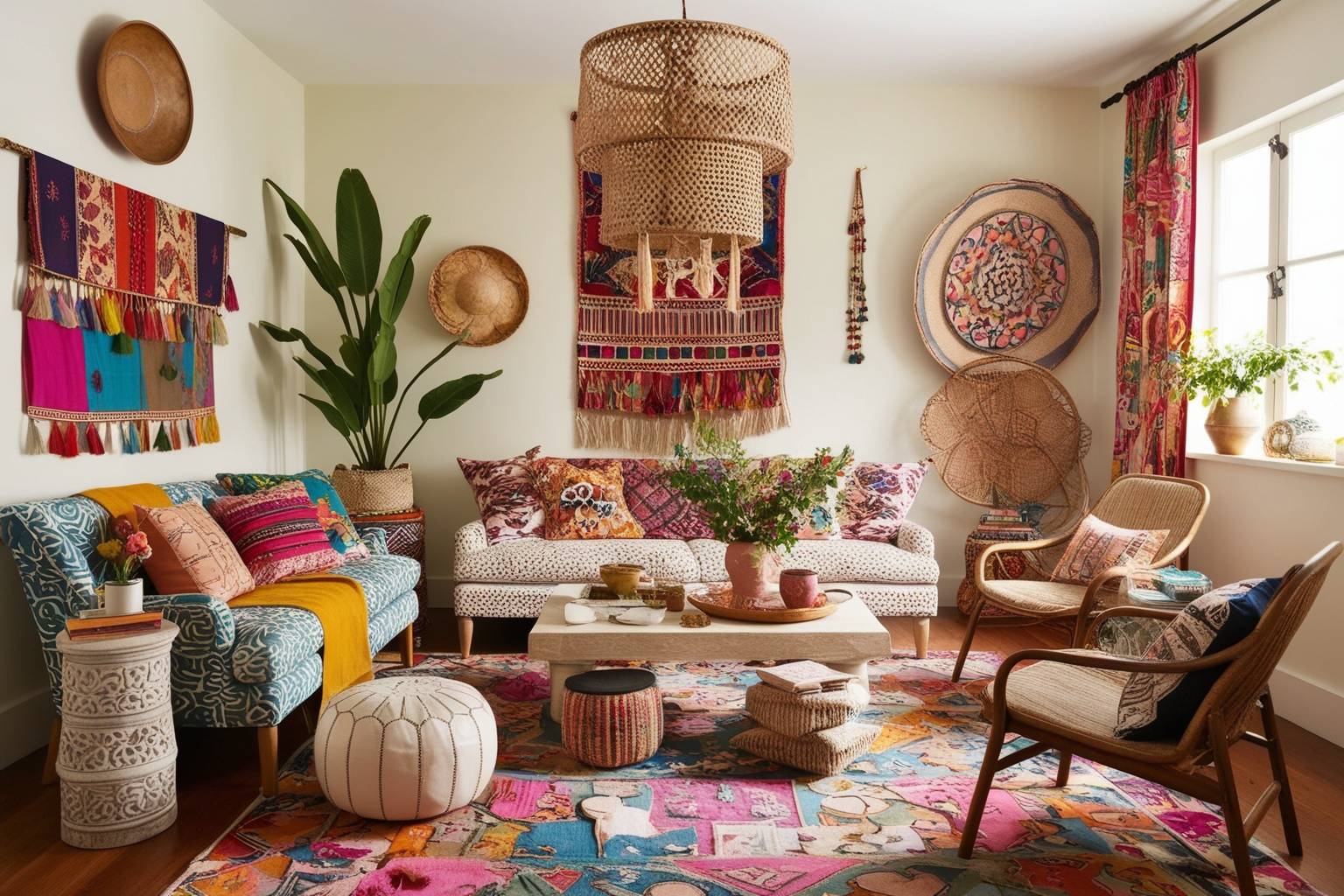 Bohemian Colorful Interior Design Style - Explore Creative Touches | Paintit.ai - 1