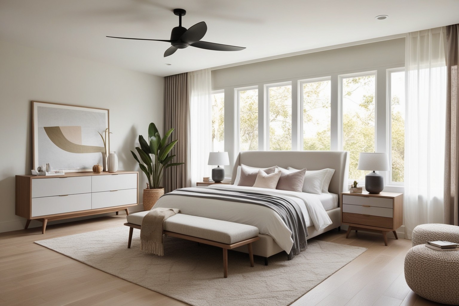 Contemporary Interior Design Style Bedroom - Explore Fresh Ideas | Paintit.ai - 1