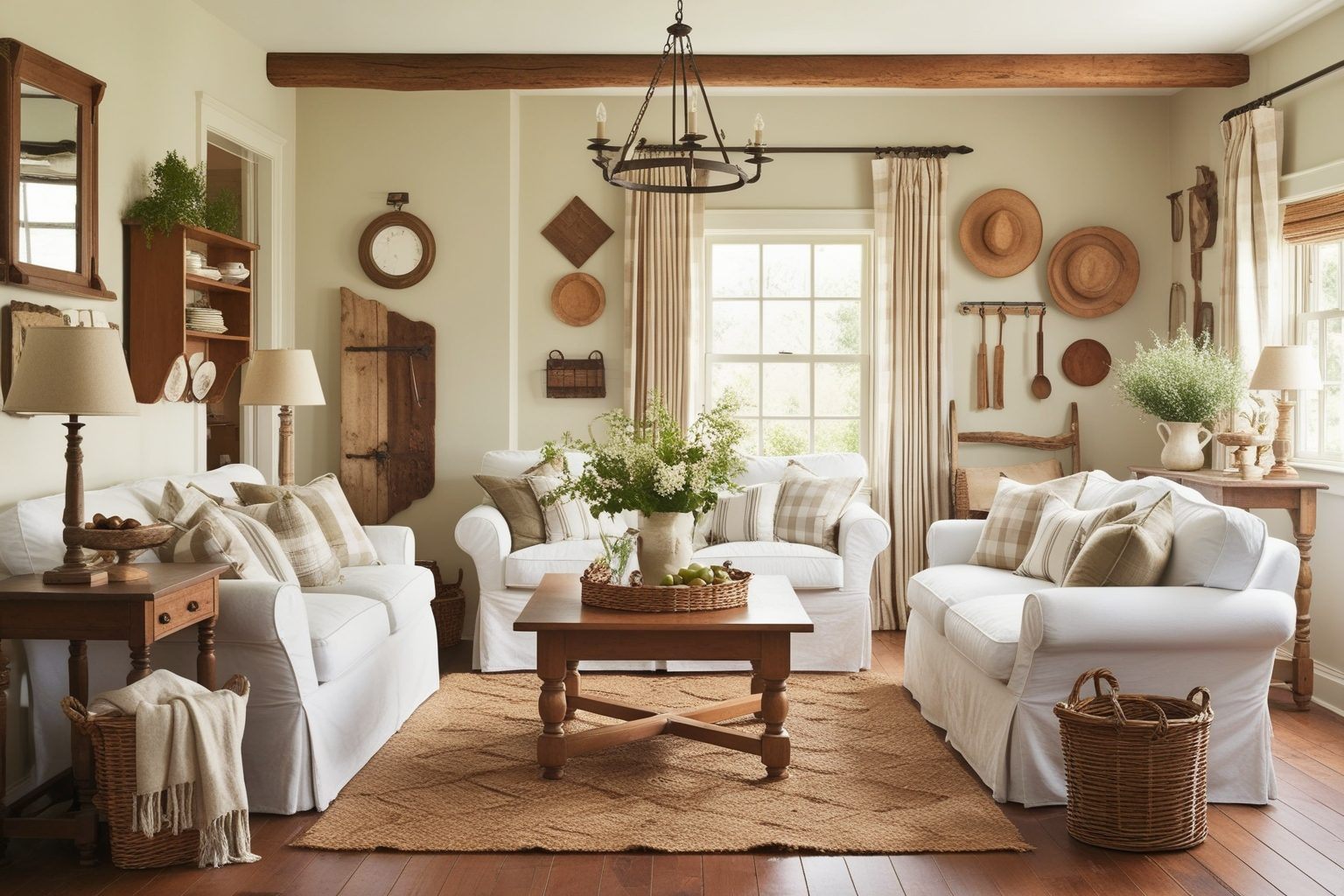 Country Style Interior Design Characteristics - Explore Warmth & Comfort | Paintit.ai - 1