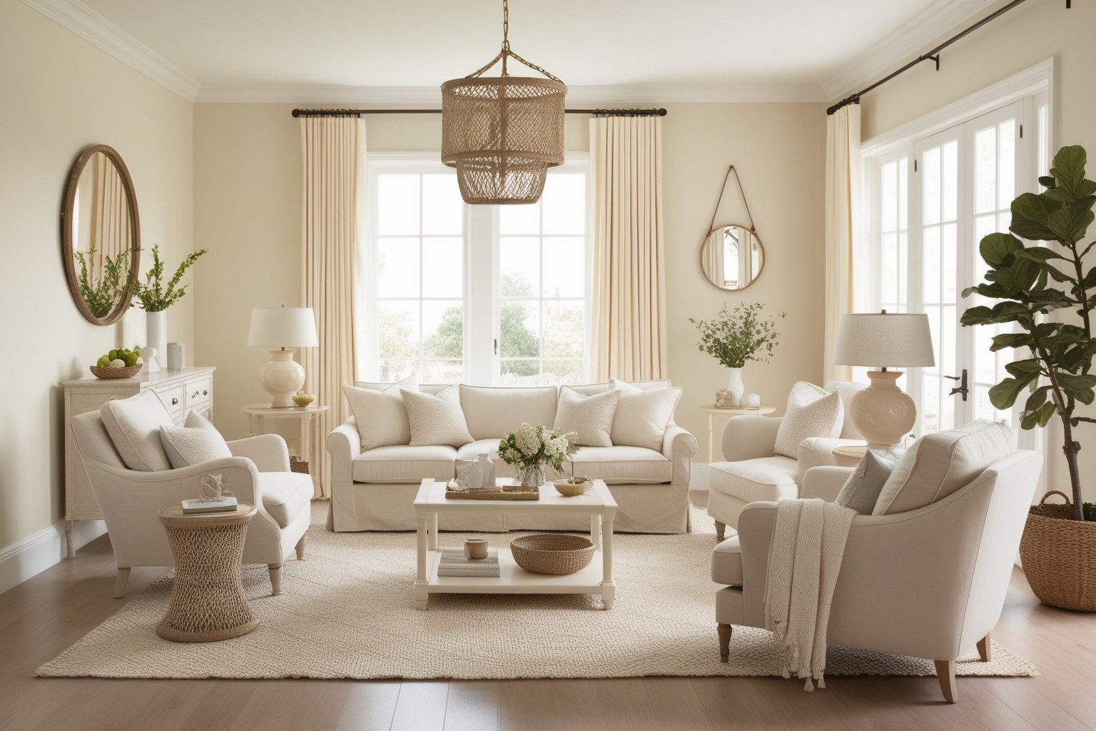 Cream Style Interior Design - Explore Fresh Ideas | Paintit.ai - 1