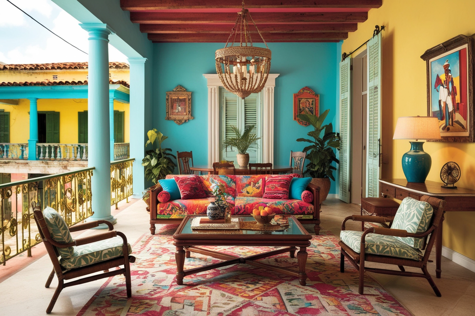 
Cuban Style Interior Design – Creative Home Decor Insights | Paintit.ai
 - 1