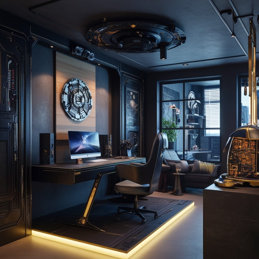 Cyberpunk Style Interior Design - Explore Bold Looks Online | Paintit.ai - 14