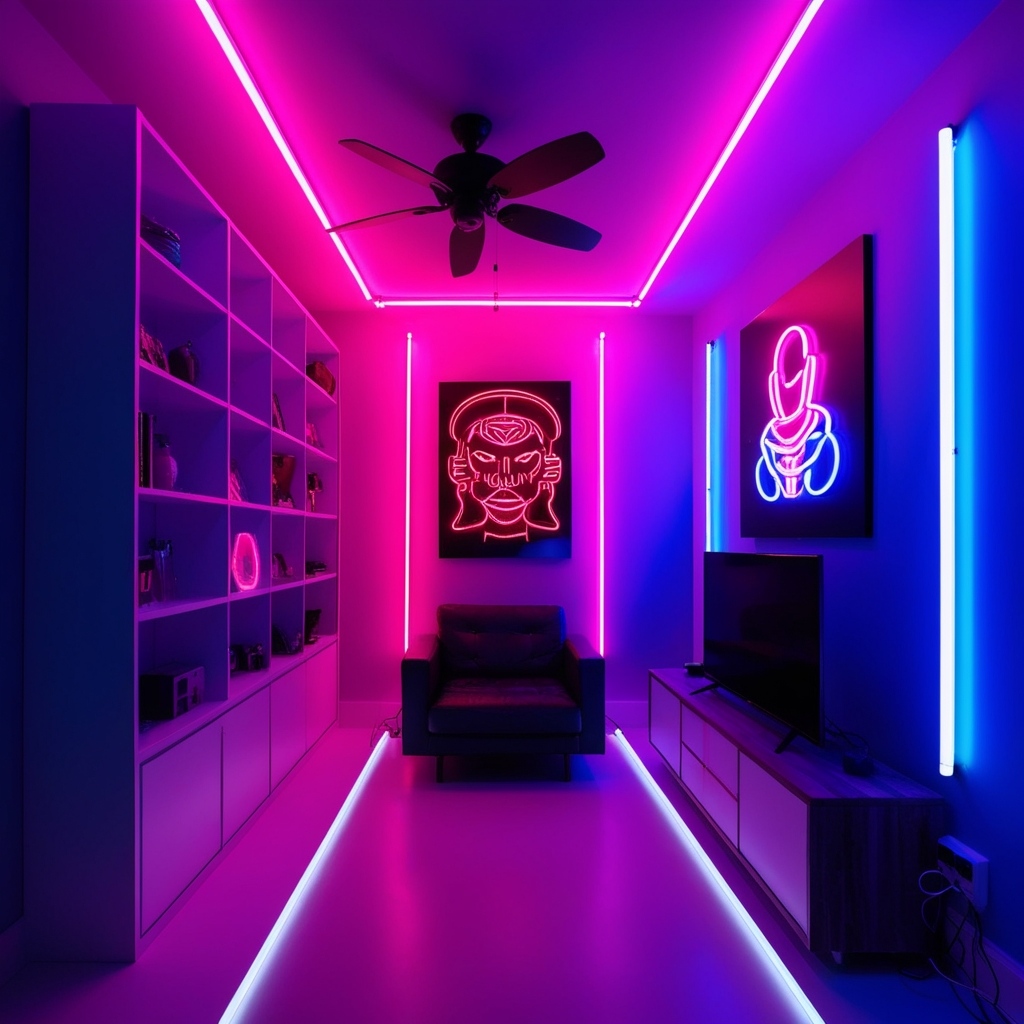Cyberpunk Style Interior Design - Explore Bold Looks Online | Paintit.ai - 3