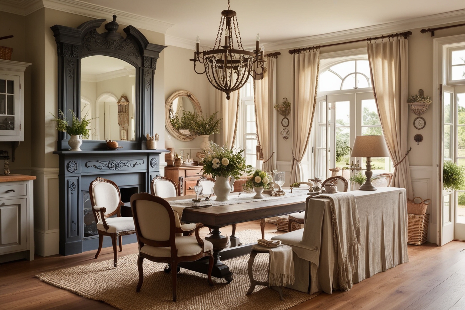 Farmhouse Victorian Style Interior Design – Creative Ideas & Expert Tips | Paintit.ai - 1