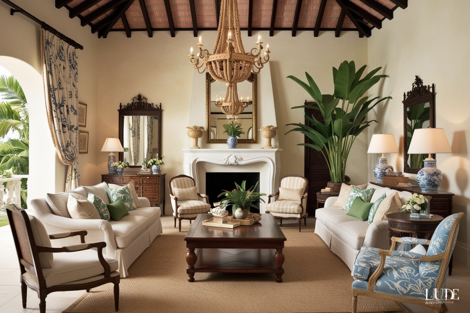
French Colonial Style Interior Design – Creative Inspirations & Advice | Paintit.ai
 - 1
