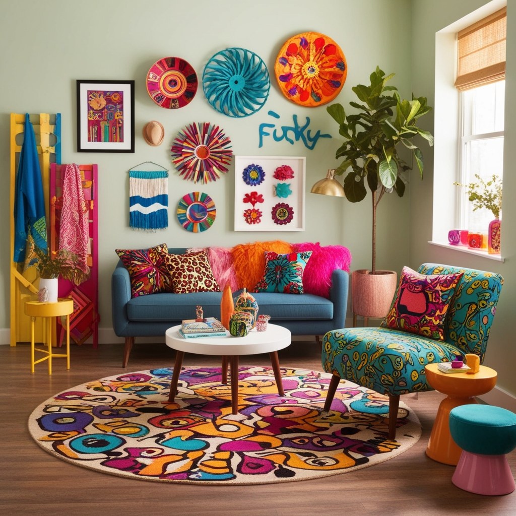 Funky Style Interior Design - Explore Colorful Ideas | Paintit.ai - 2