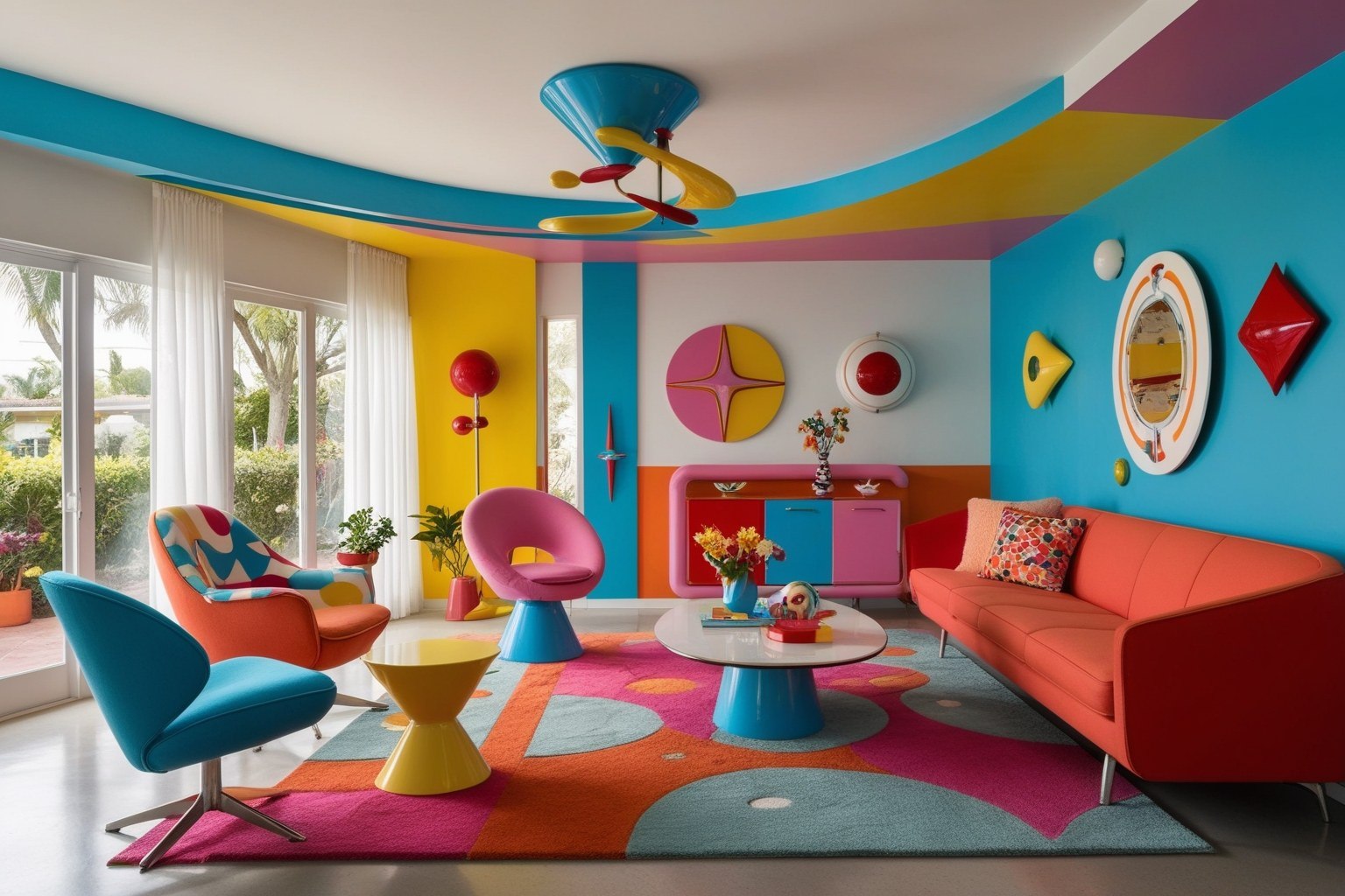 Googie Style Interior Design - Discover Bold Ideas for Your Space | Paintit.ai - 1