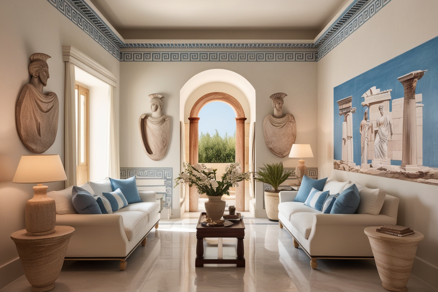 
Greek Style Interior Design – Key Features, Trends, and Ideas for Your Space | Paintit.ai
 - 1