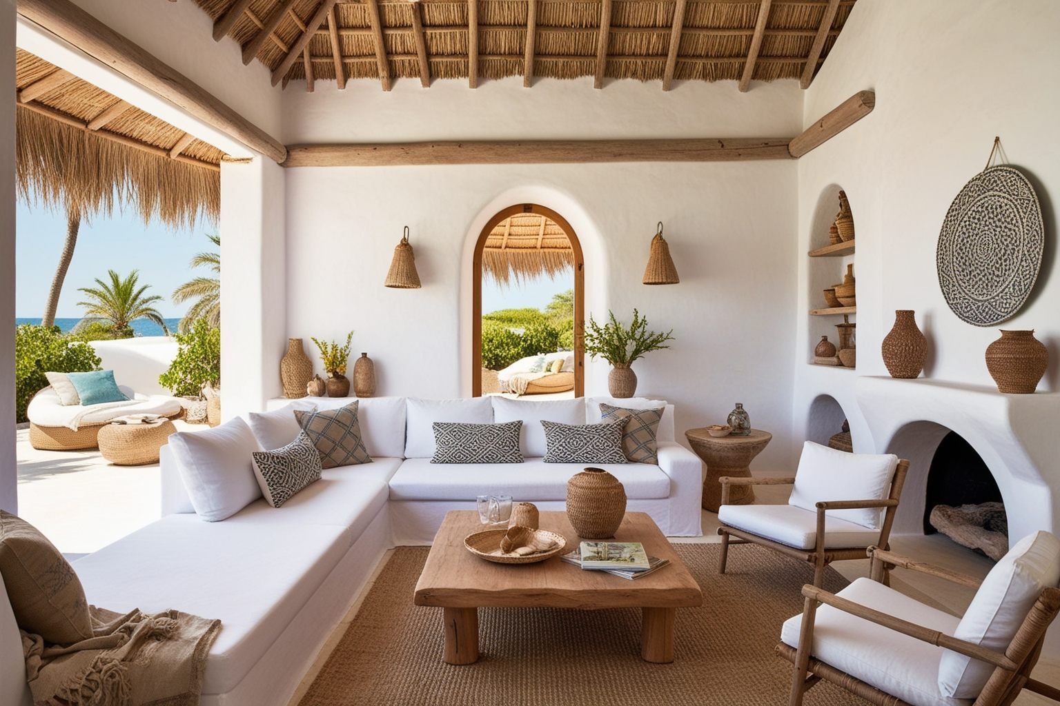 Ibiza Style Interior Design - Explore Modern Beach Inspiration | Paintit.ai - 1