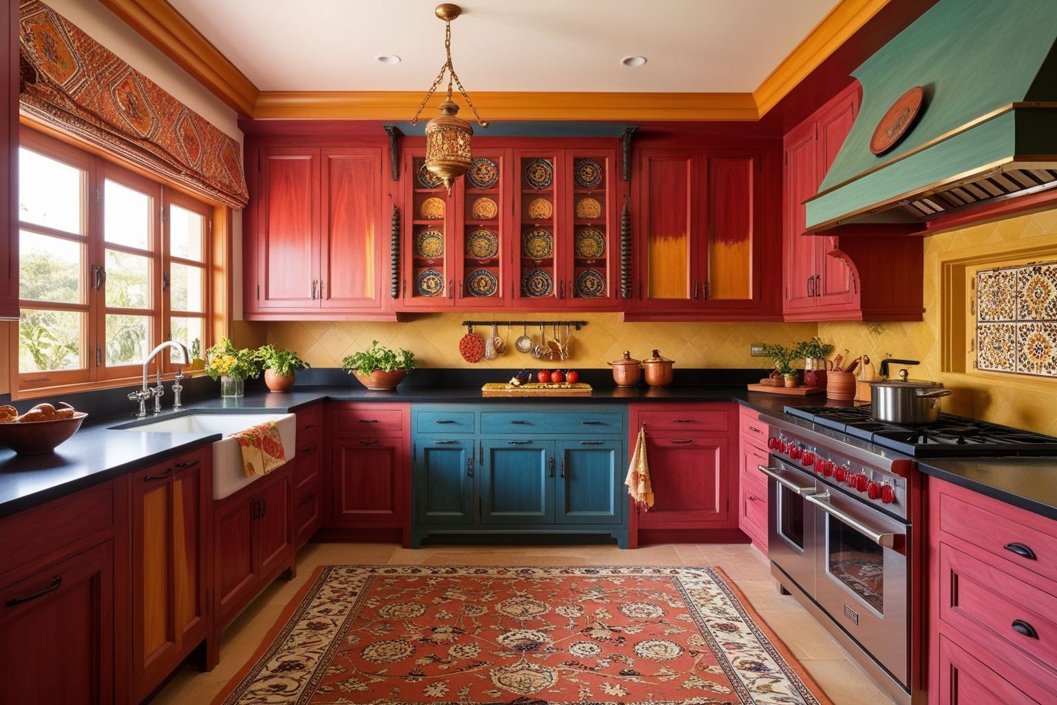 Indian Style Kitchen Interior Design - Discover Inspired Ideas | Paintit.ai - 1