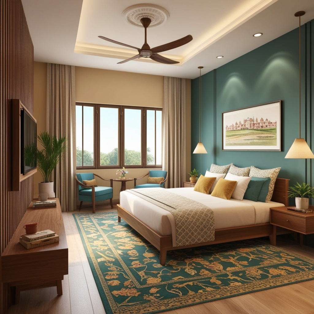 Indian Style Simple Middle Class Bedroom Interior Design - Get Inspired Today | Paintit.ai - 17