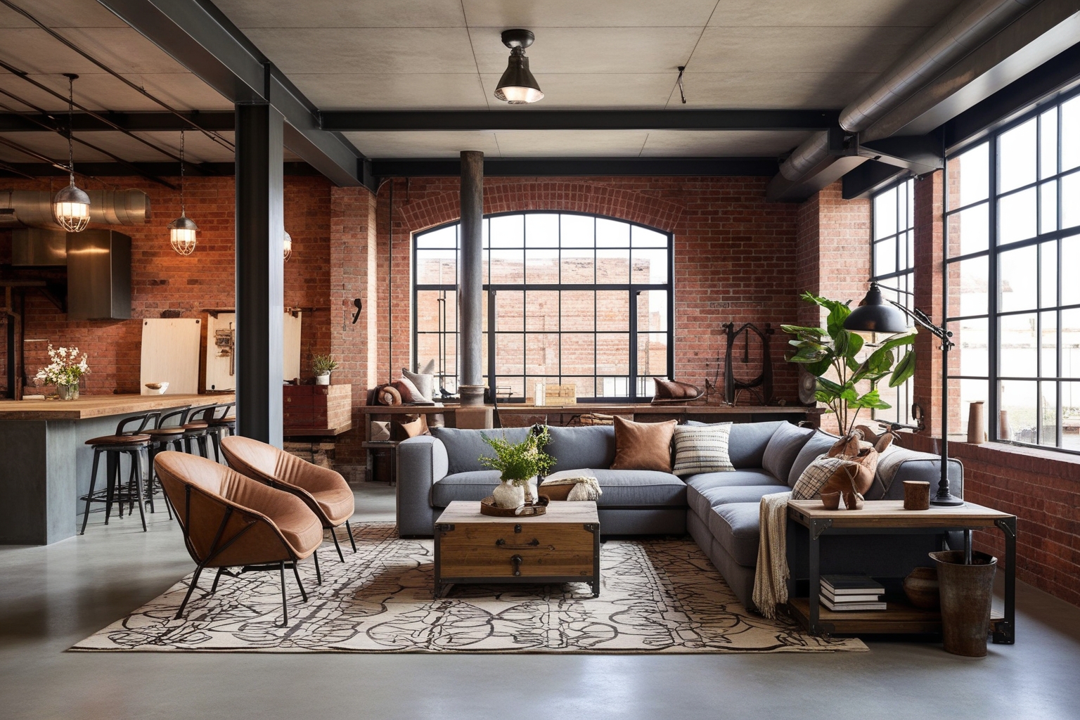 
Industrial Style Interior Design Characteristics – Key Features, Trends, and Ideas for Your Space | Paintit.ai
 - 1