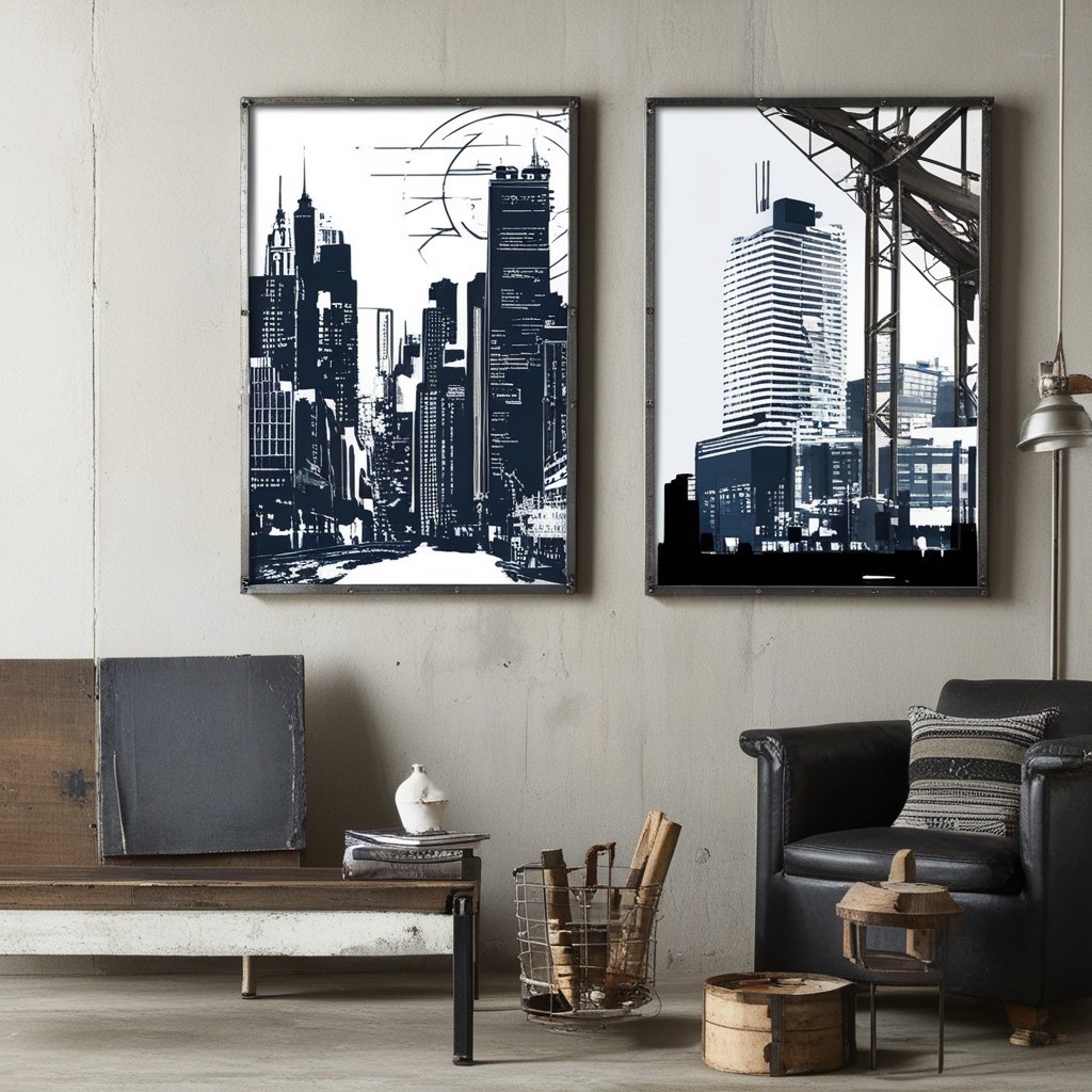 Industrial Style Modern Industrial Office Interior Design - Get Inspired Today | Paintit.ai - 14