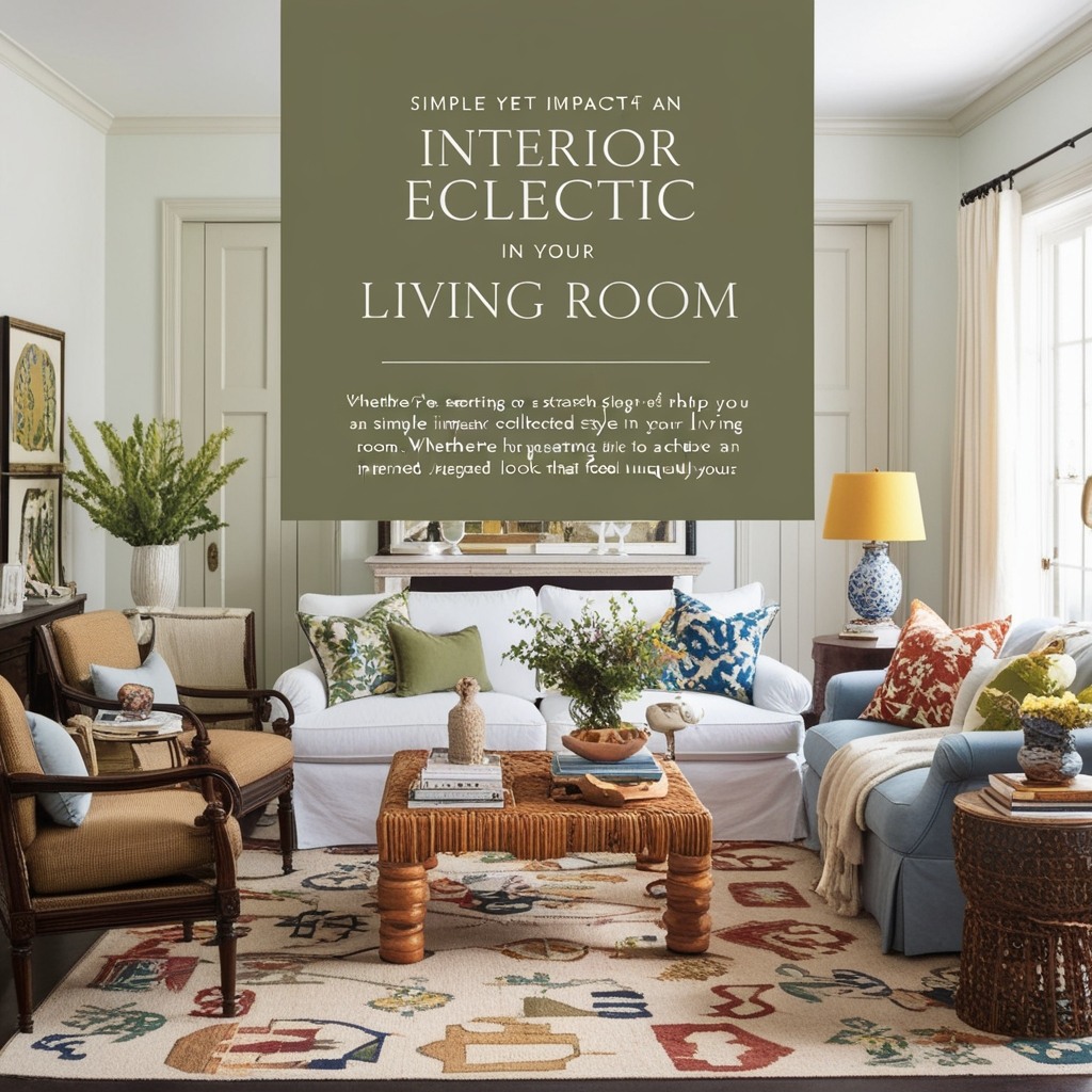 Eclectic Style Living Room Interior Design - Discover Inspiring Ideas | Paintit.ai - 2