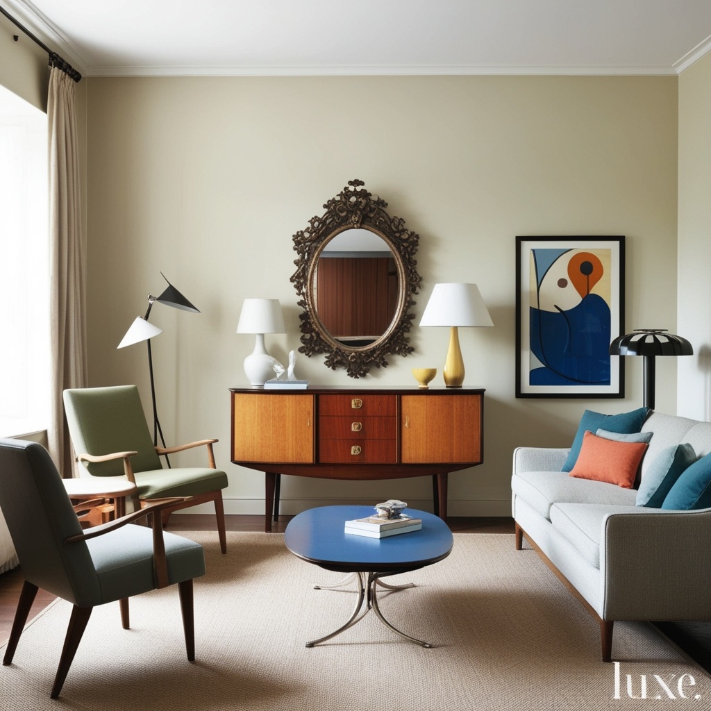 Eclectic Style Living Room Interior Design - Discover Inspiring Ideas | Paintit.ai - 4