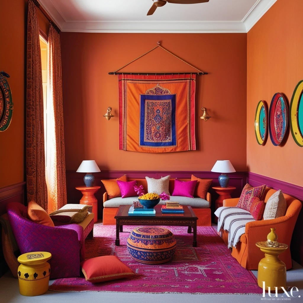 Interior Design of Hall in Indian Style - Explore Inspiring Ideas | Paintit.ai - 3