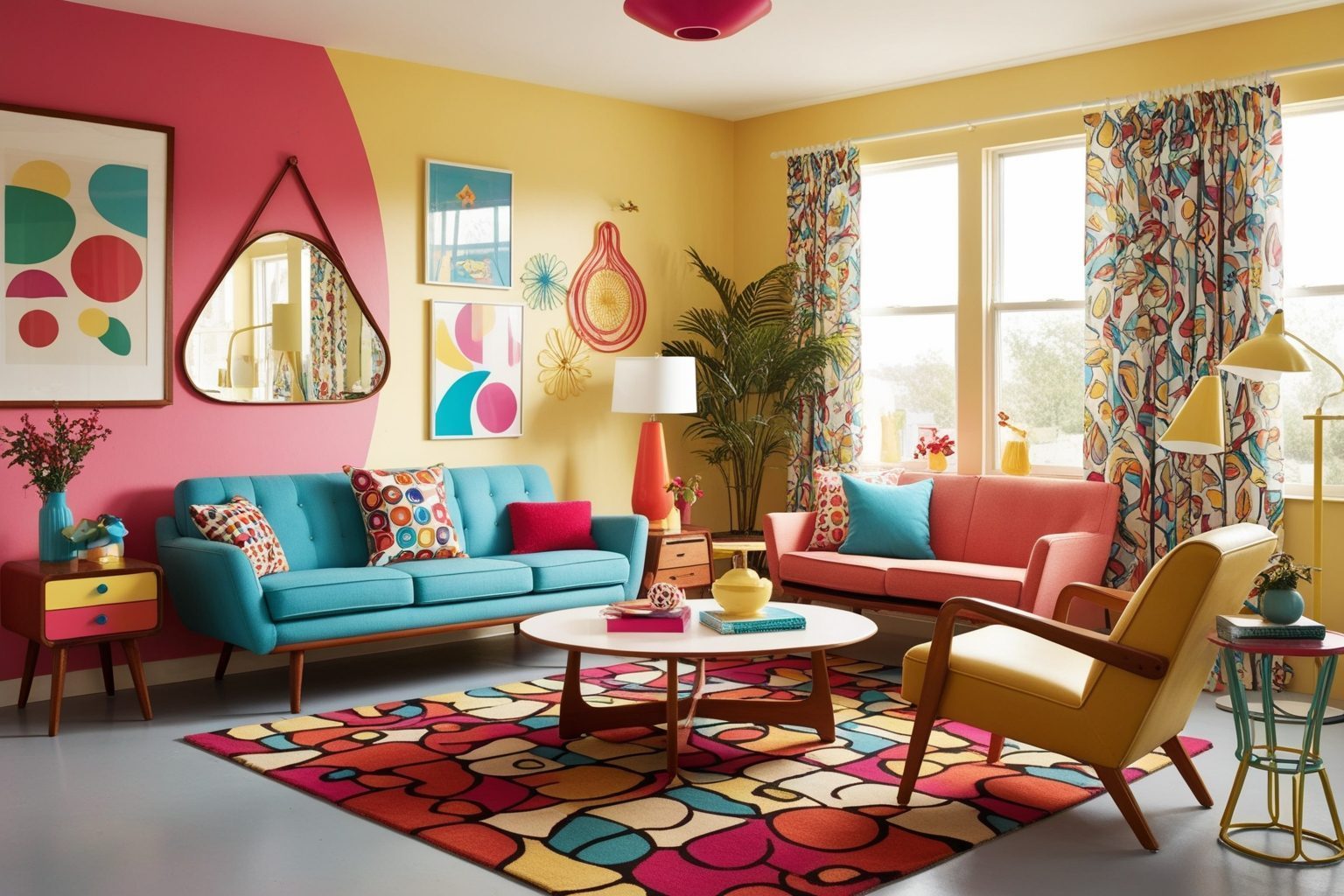 Interior Design Retro Style - Explore Vintage Details | Paintit.ai - 1