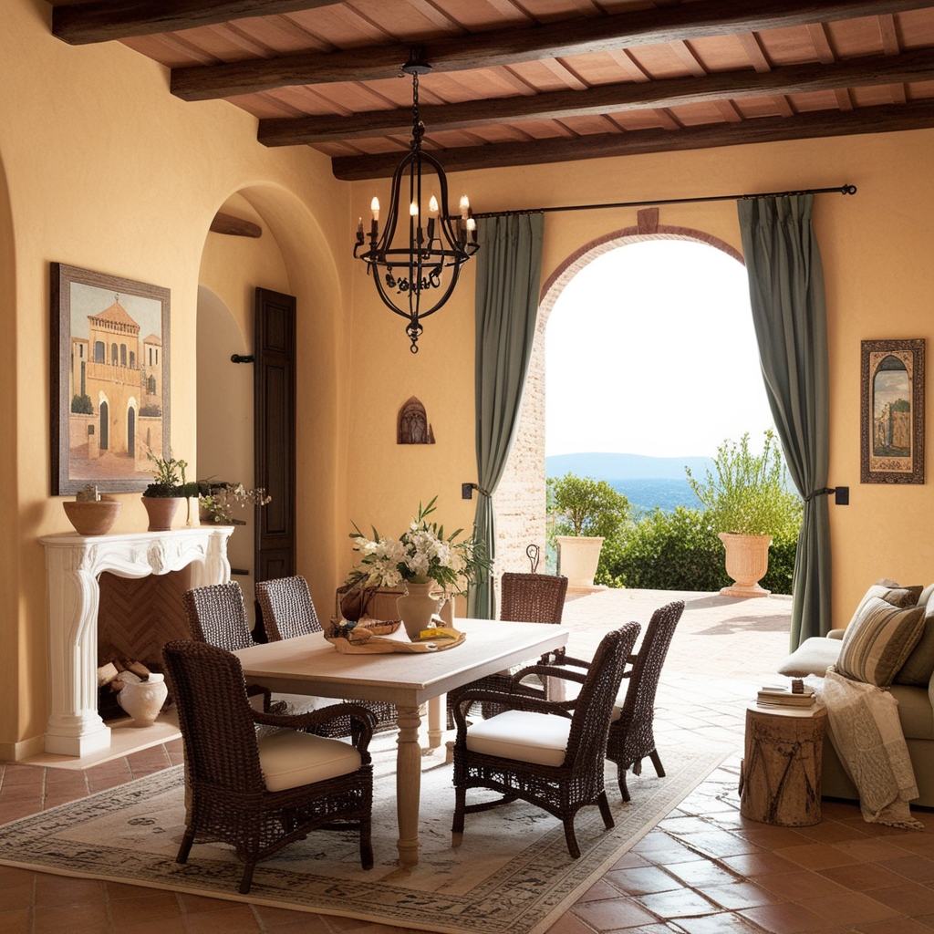 Italian Villa Style Interior Design – Creative Decor Ideas & Inspiration | Paintit.ai - 6