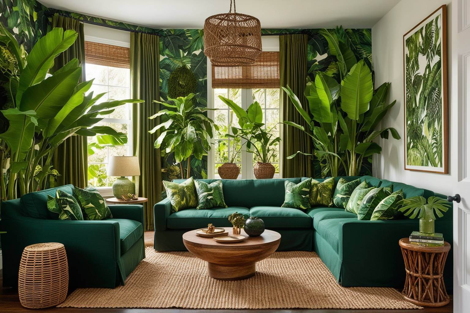 Jungle Style Interior Design - Explore Fresh Ideas Today | Paintit.ai - 1
