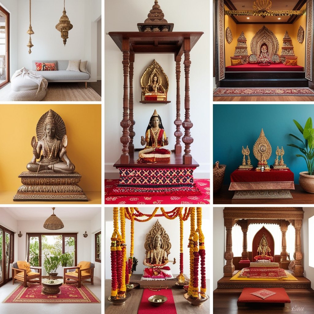 Kerala Style Pooja Room Interior Design - Explore Inspired Ideas | Paintit.ai - 2