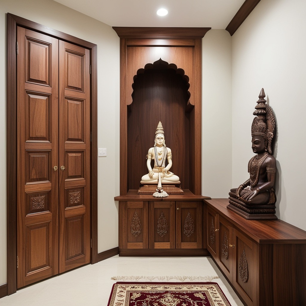 Kerala Style Pooja Room Interior Design - Explore Inspired Ideas | Paintit.ai - 3