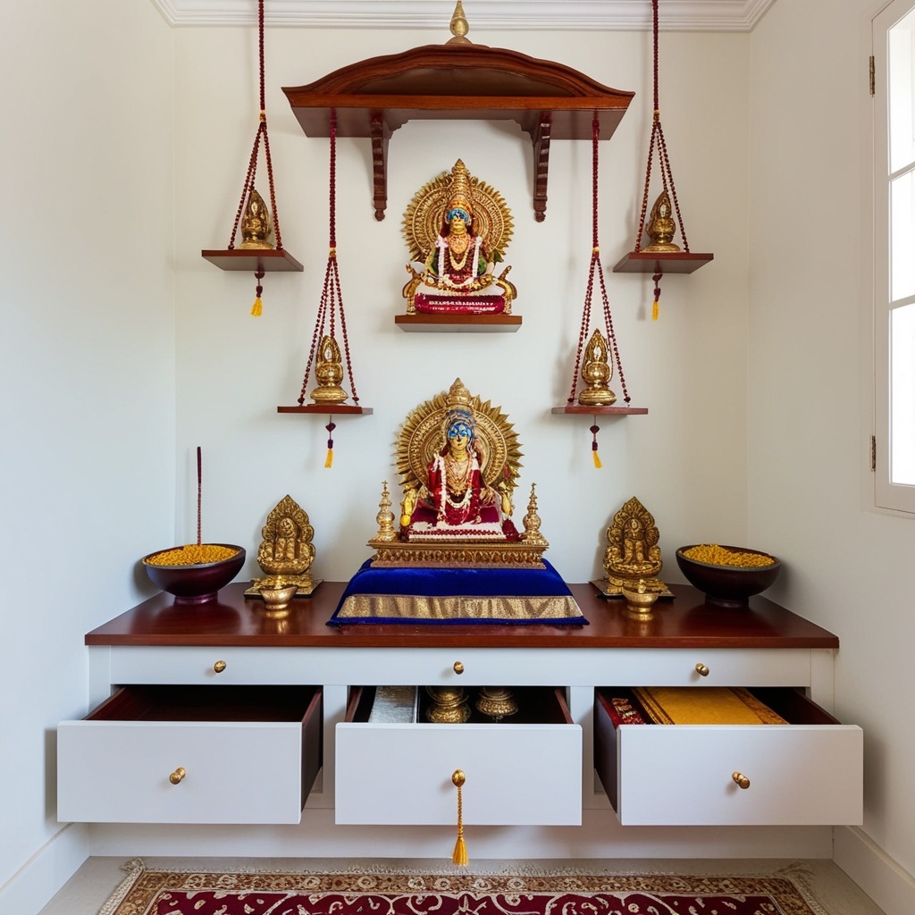 Kerala Style Pooja Room Interior Design - Explore Inspired Ideas | Paintit.ai - 10