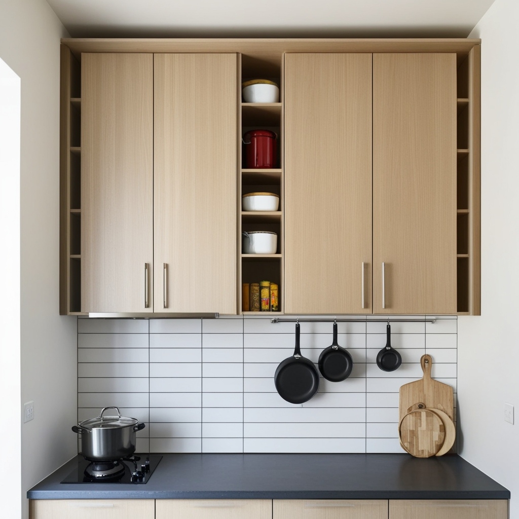 L Shaped Kitchen Interior Indian Style Small Modular Kitchen Design - Explore Inspiring Looks | Paintit.ai - 6