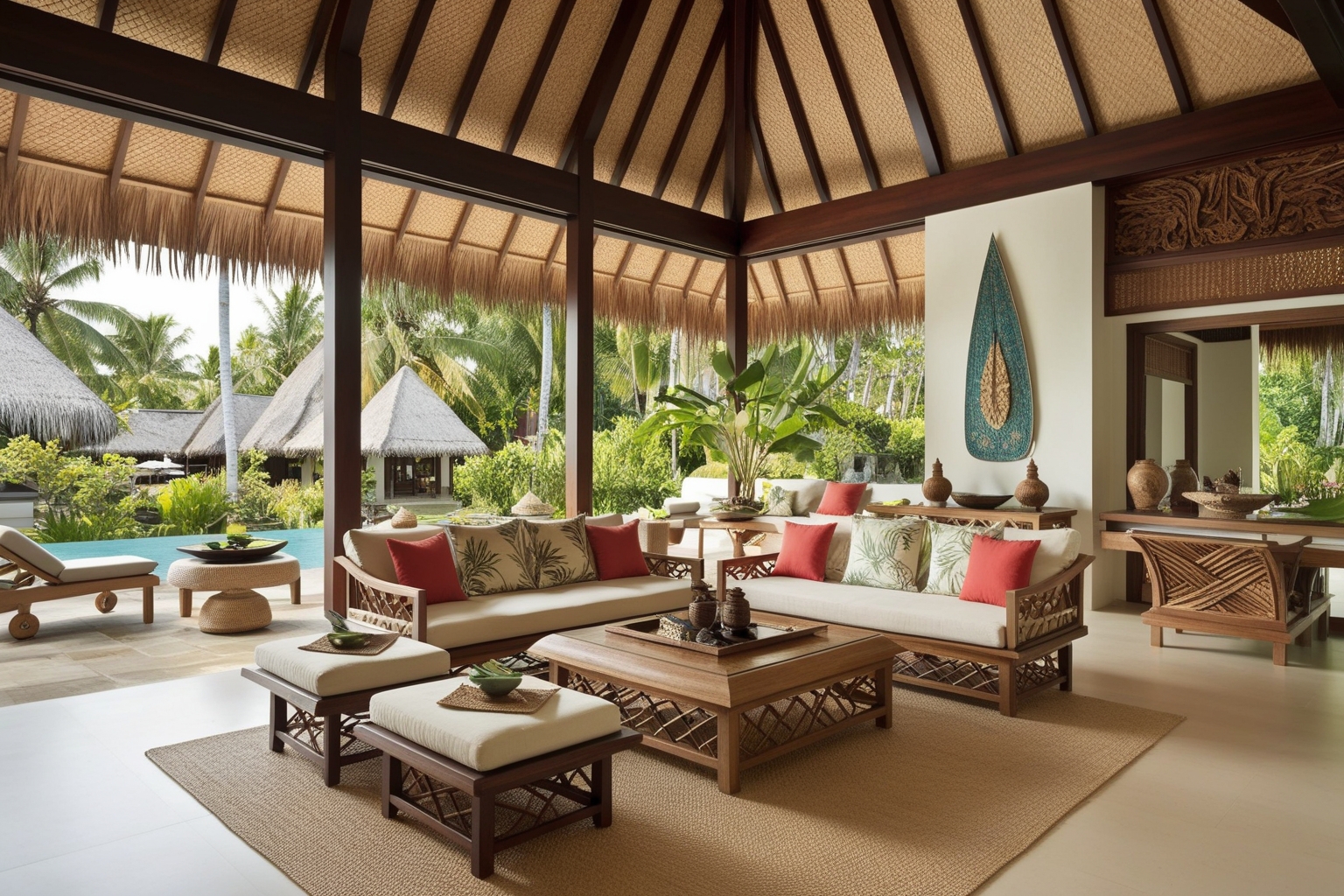 
Living Room Bali Style Interior Design – Key Features, Trends, and Ideas for Your Space | Paintit.ai
 - 1